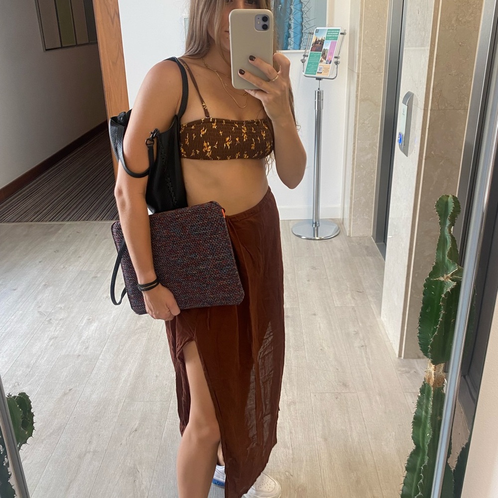 Free People Rhythm Brown Floral Bikini